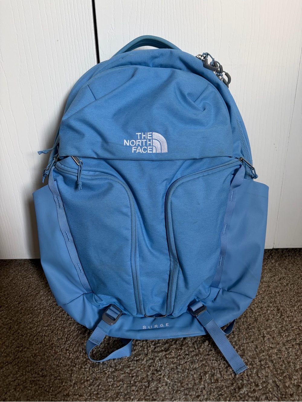 The North Face Women’s Surge Backpack in Dark Cornflower Dark Heather 🩵 GUC